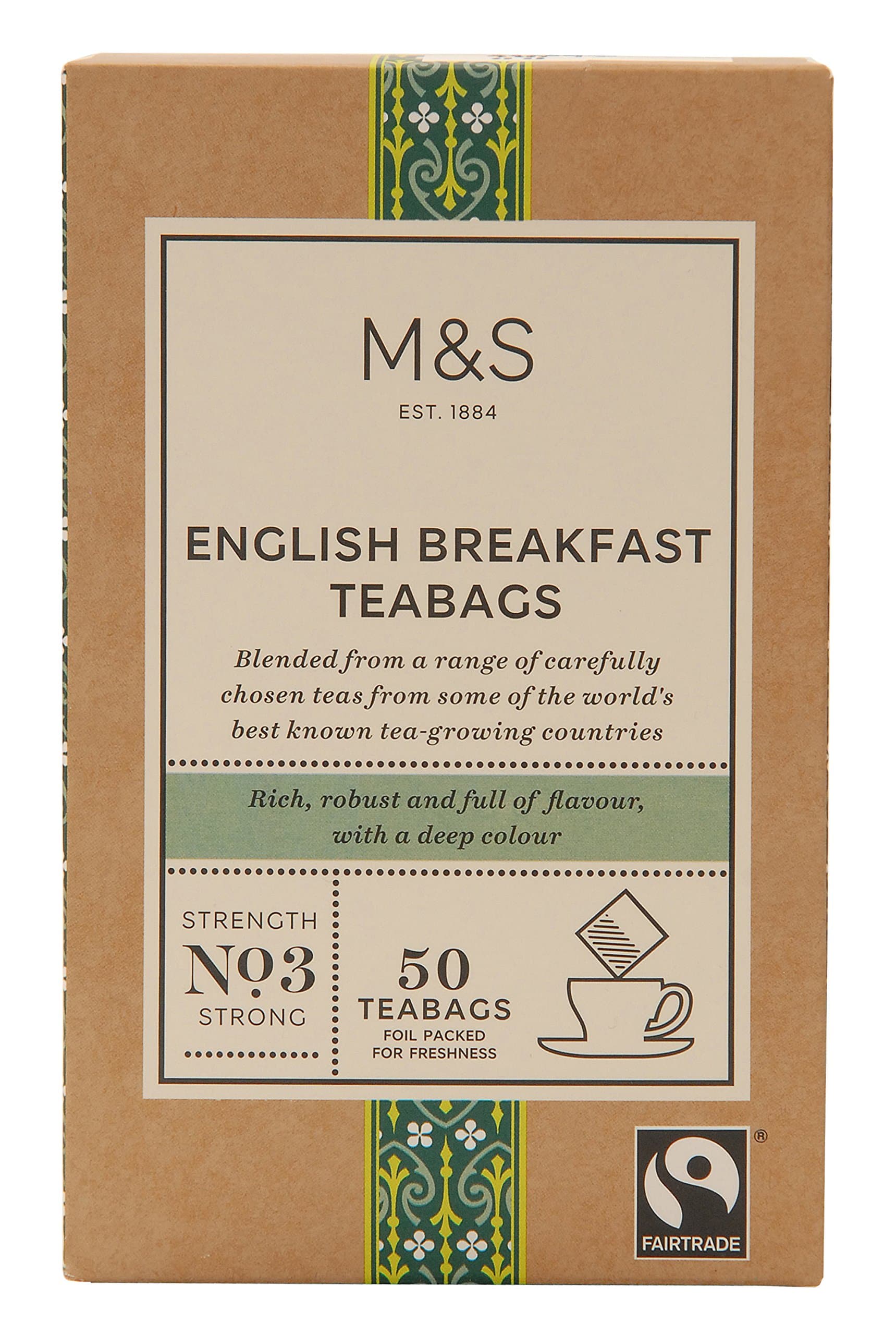 ENGLISH BREAKFAST 50 TEABAGS - 125G