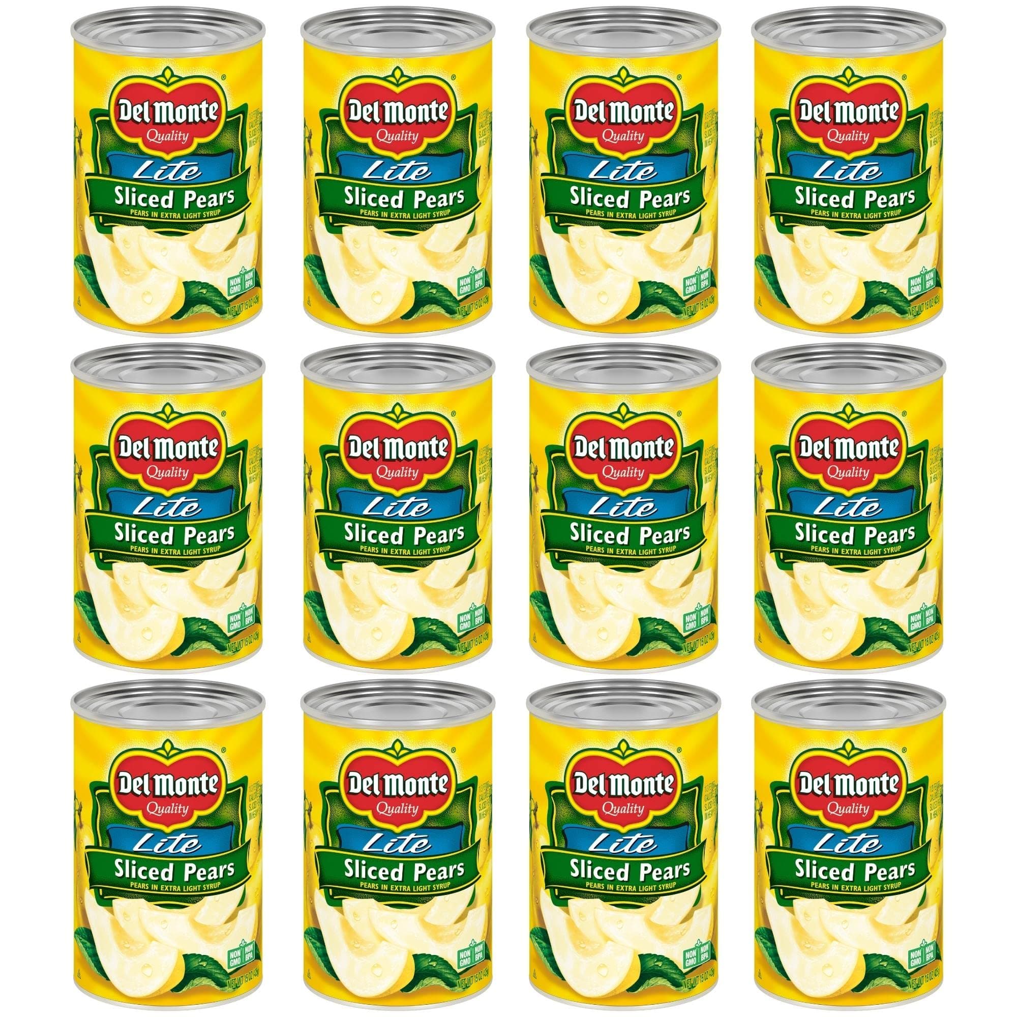 Del Monte Sliced Bartlett Pears, 15 Ounce (Pack of 12)