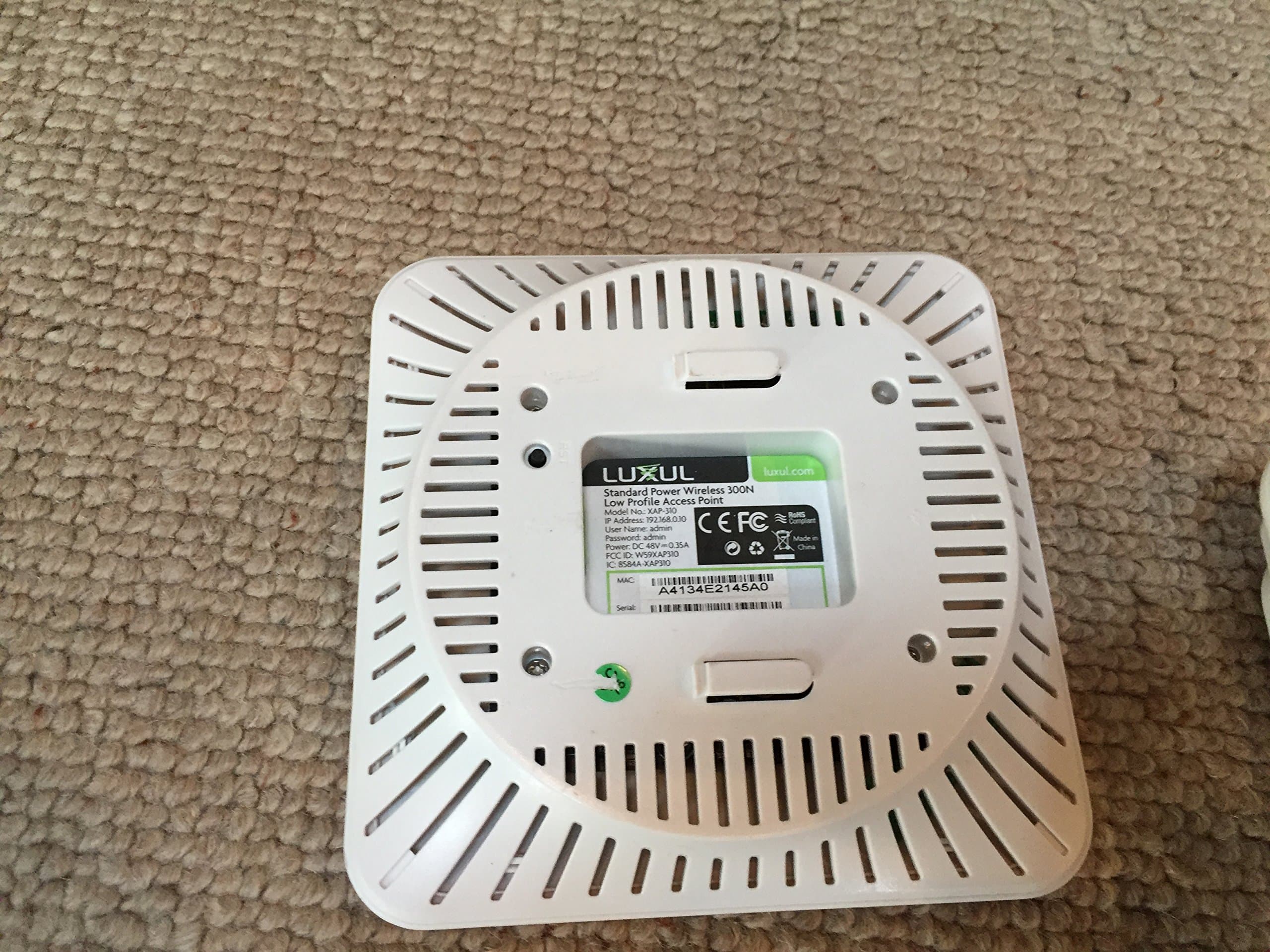 Luxul XAP-310 Wireless 300n Low Profile Access Point
