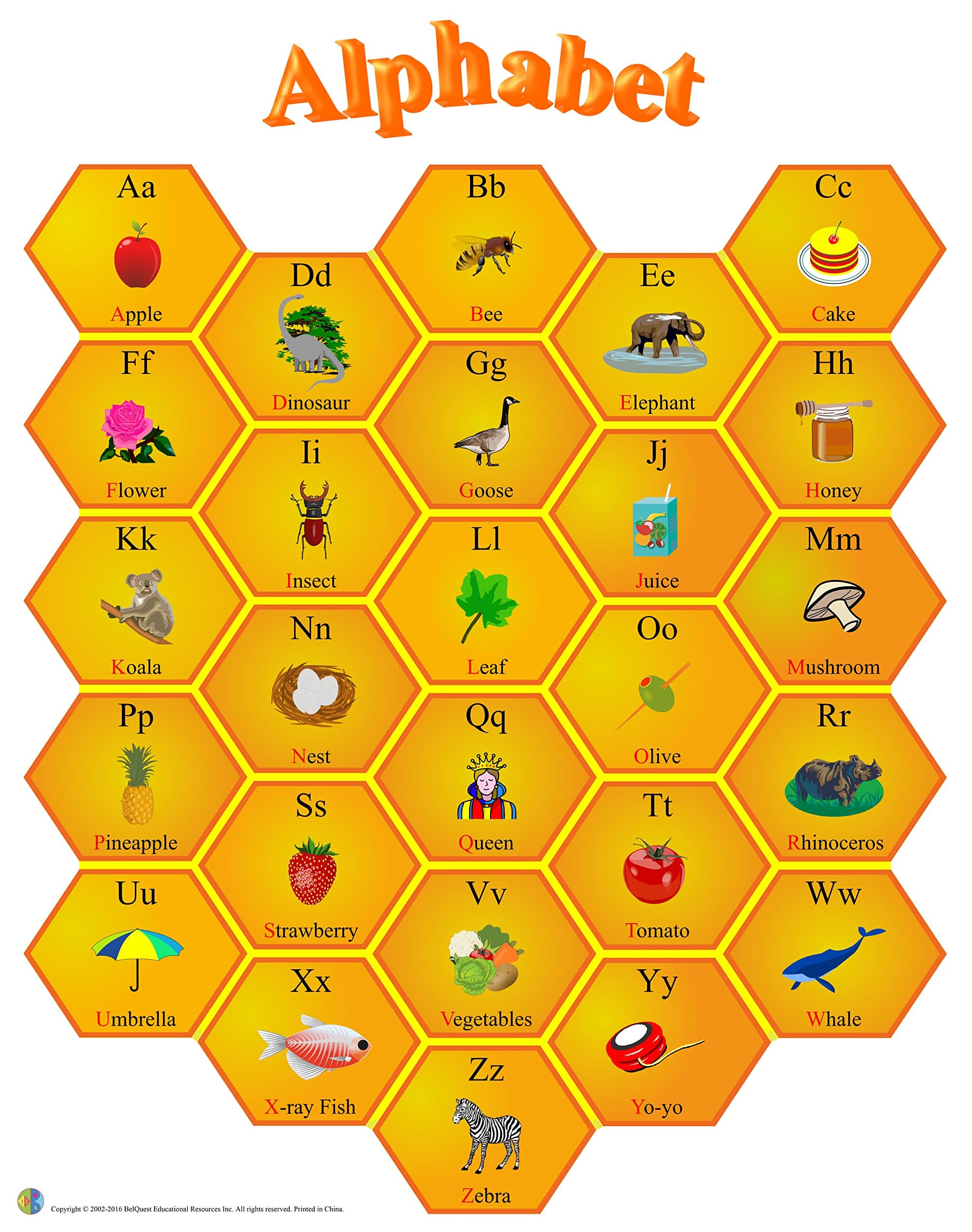 Large Laminated Alphabet Educational Poster for Preschool, Elementary School and Home School – Teaching Aid for Early Childhood Education (22 x 28 inches / 56 x 71 cm) (+ Free Gift)