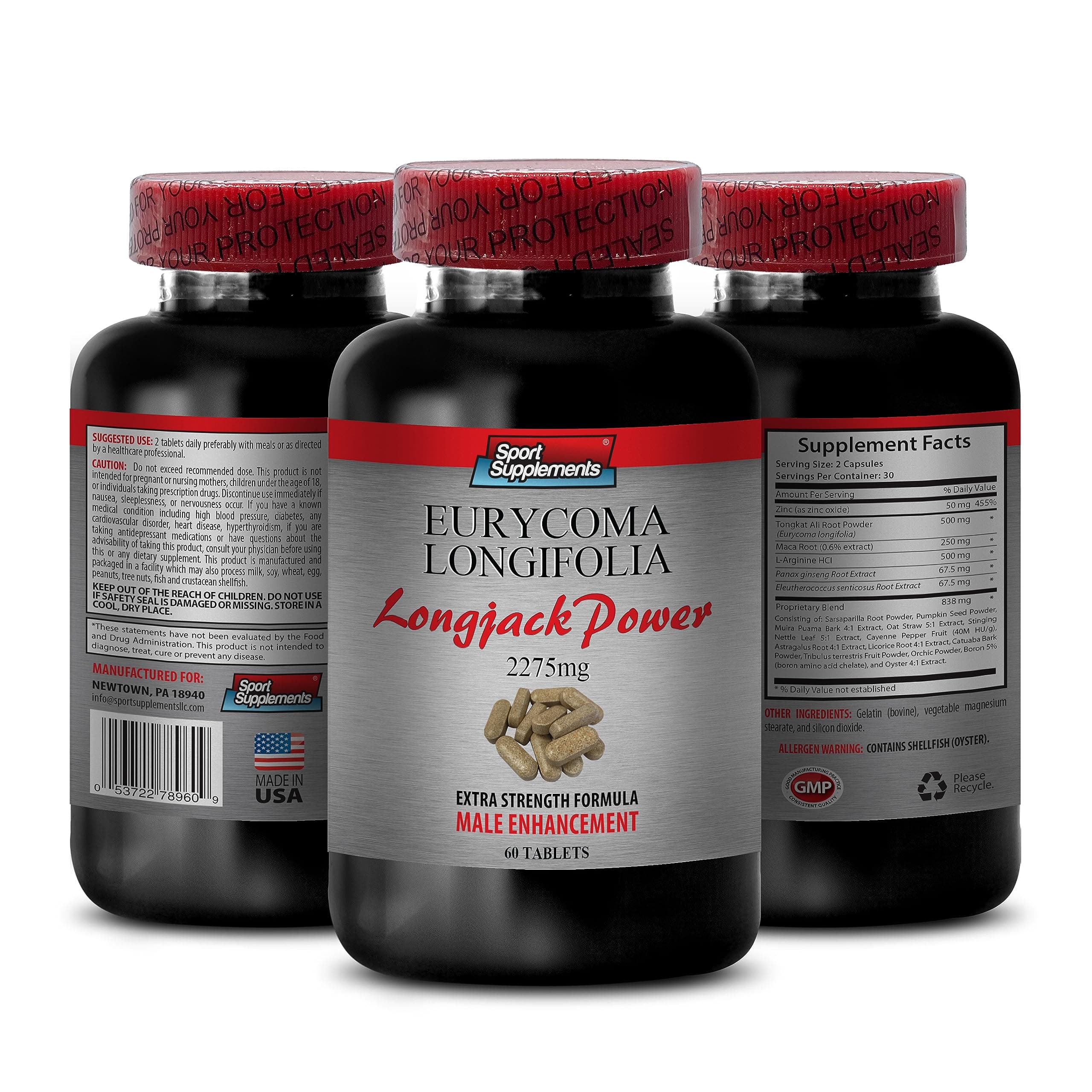 Male libido Booster maca - Longjack Power Eurycoma Longifolia 2275mg - Boosts Athletic Performance, Eurycoma longifolia Supplement, maca Extract, tongkat ali, Virility Supplements Men, 1B 60 Tablets