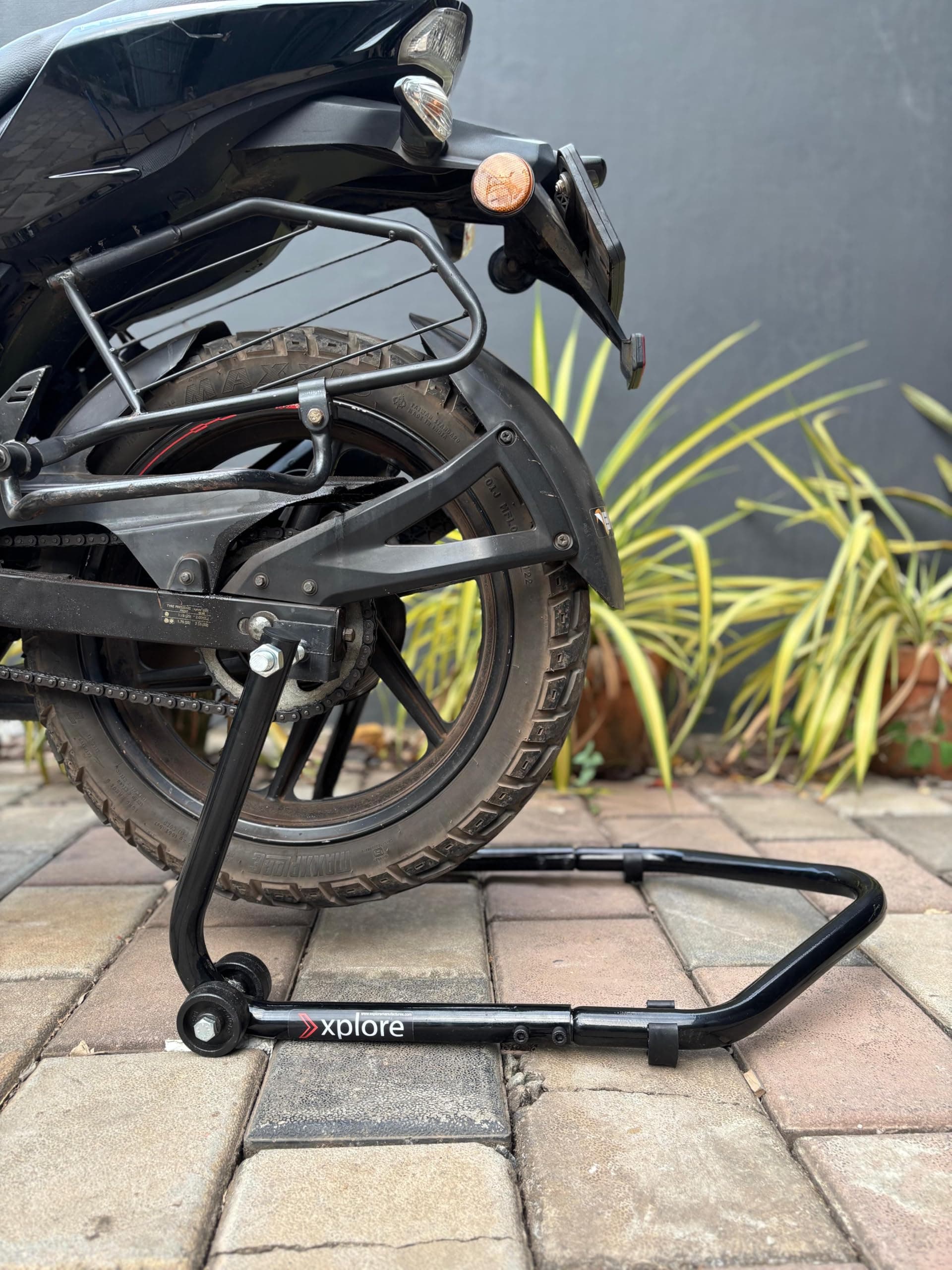 Explore Dismantle Premium Universal Paddock Standwith Swingarm L Supports for All Bikes Upto 300kg Weight (Comes with 2 Year Frame Warranty-Orange)