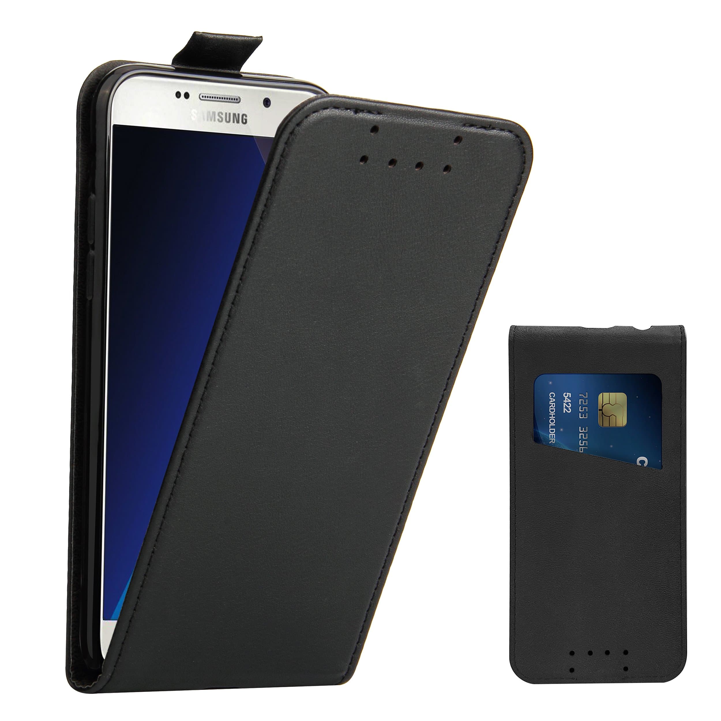 Galaxy A5 2017 Case, Supad Leather Flip Wallet Slim Case Cover For Samsung Galaxy A5 2017 (Black)