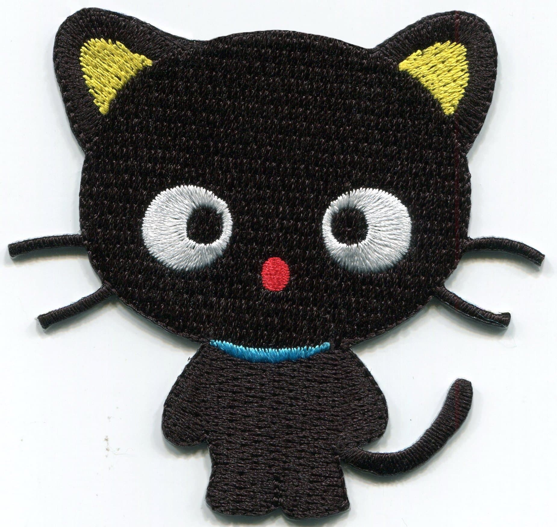 Cute Black cat Kitten Kitty Embroidered Applique Iron-on Patch