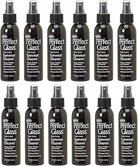 HOPE'SPerfect Glass Eyewear Cleaner - Anti Fog Spray for Glasses and Sunglasses - Anti Scratch and Anti Glare Lens Cleaner Spray, 4 Fl Oz, Pack of 12