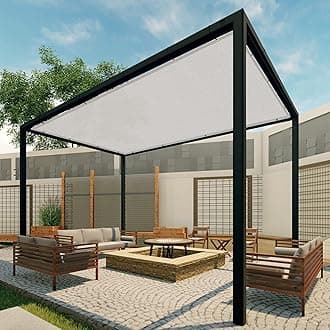 Patio Paradise 2' x 4' Sun Shade Cloth with Grommets Rectangle Shade Sail Straight Edge, Outdoor Patio Shade Canopy Pergola Cover UV Block Fabric for Backyard Deck Garden Activities, Light Grey