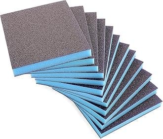 12Pcs Sand Block 100 Grit Sanding Sponge, Jamiikury Medium Sanding Blocks Washable and Reusable, Wet Dry Sandpaper Sponge for Wood Metal Furniture Paint and Drywall