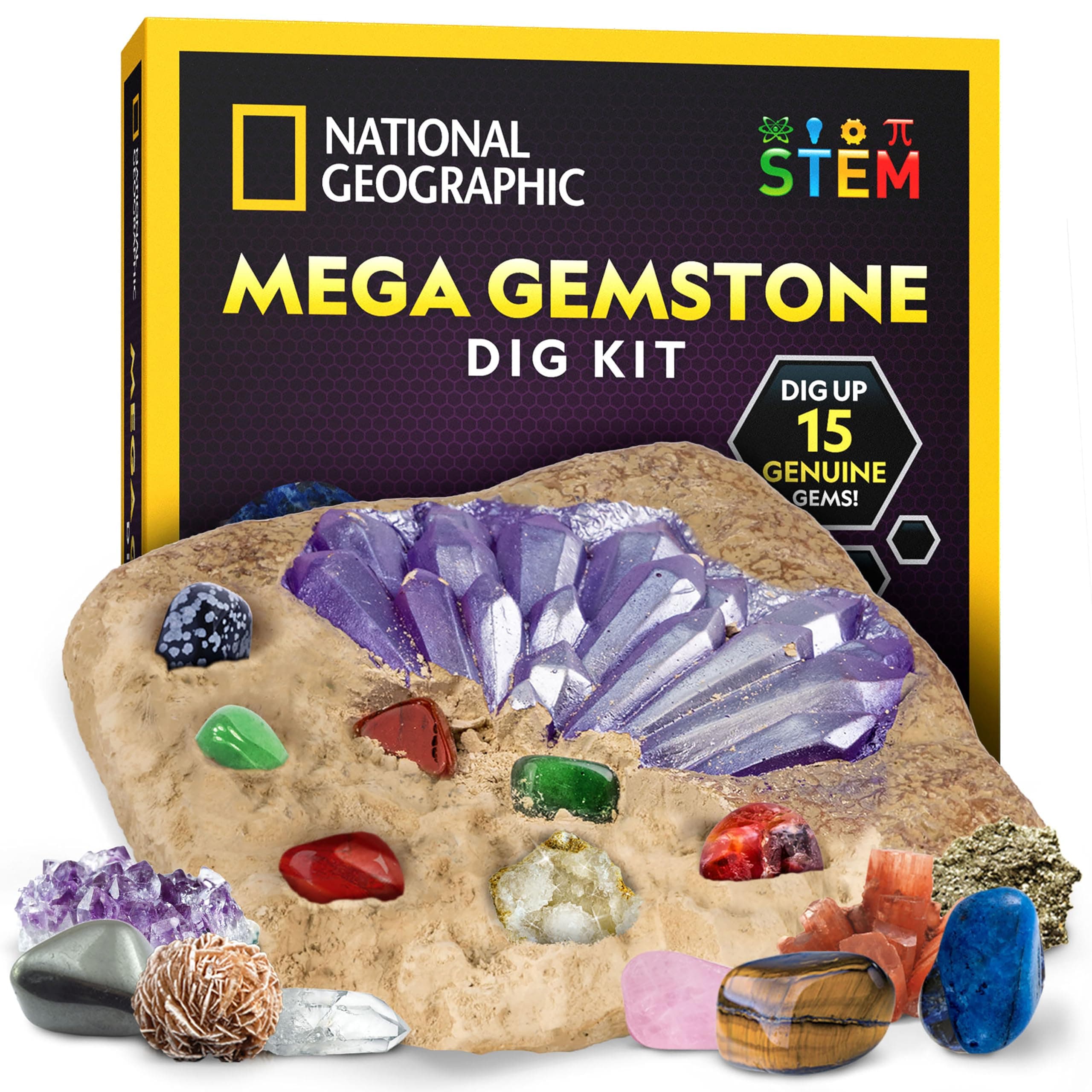 Blue Marble Mega Gemstone Mine - Dig Up 15 Real Gems With National Geographic