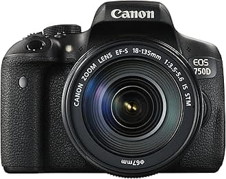 EOS 750D Digital SLR Body Only Camera with EF-S 18-135 mm IS STM (24.2 MP, CMOS Sensor) 3-Inch LCD Screen