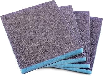 6Pcs 120 Grit Sanding Sponge, Jamiikury Fine Sanding Blocks Washable and Reusable, Wet Dry Sandpaper Sponge for Wood Metal Furniture Paint and Drywall