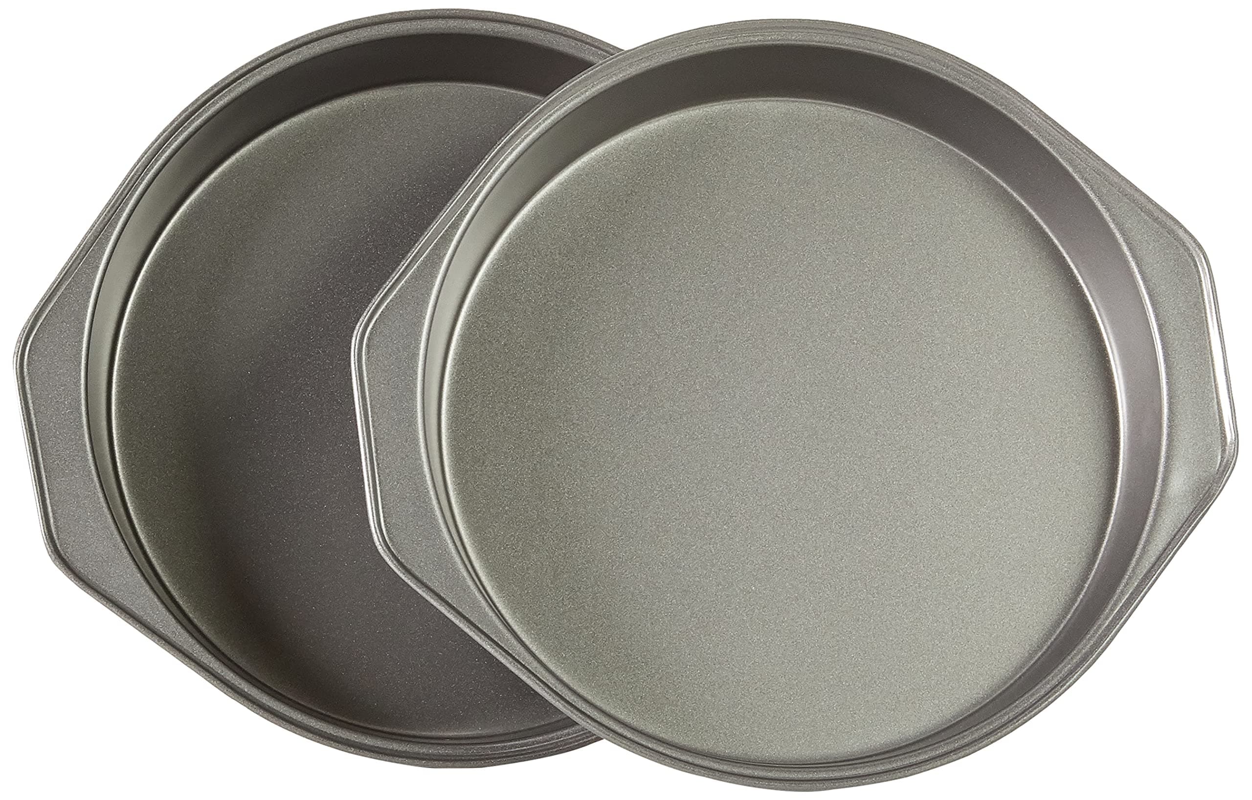 Amazon Basics Nonstick Round Baking Cake Pan, 9 Inch, Set of 2, Gray, 10.7x9.7x1.5cm