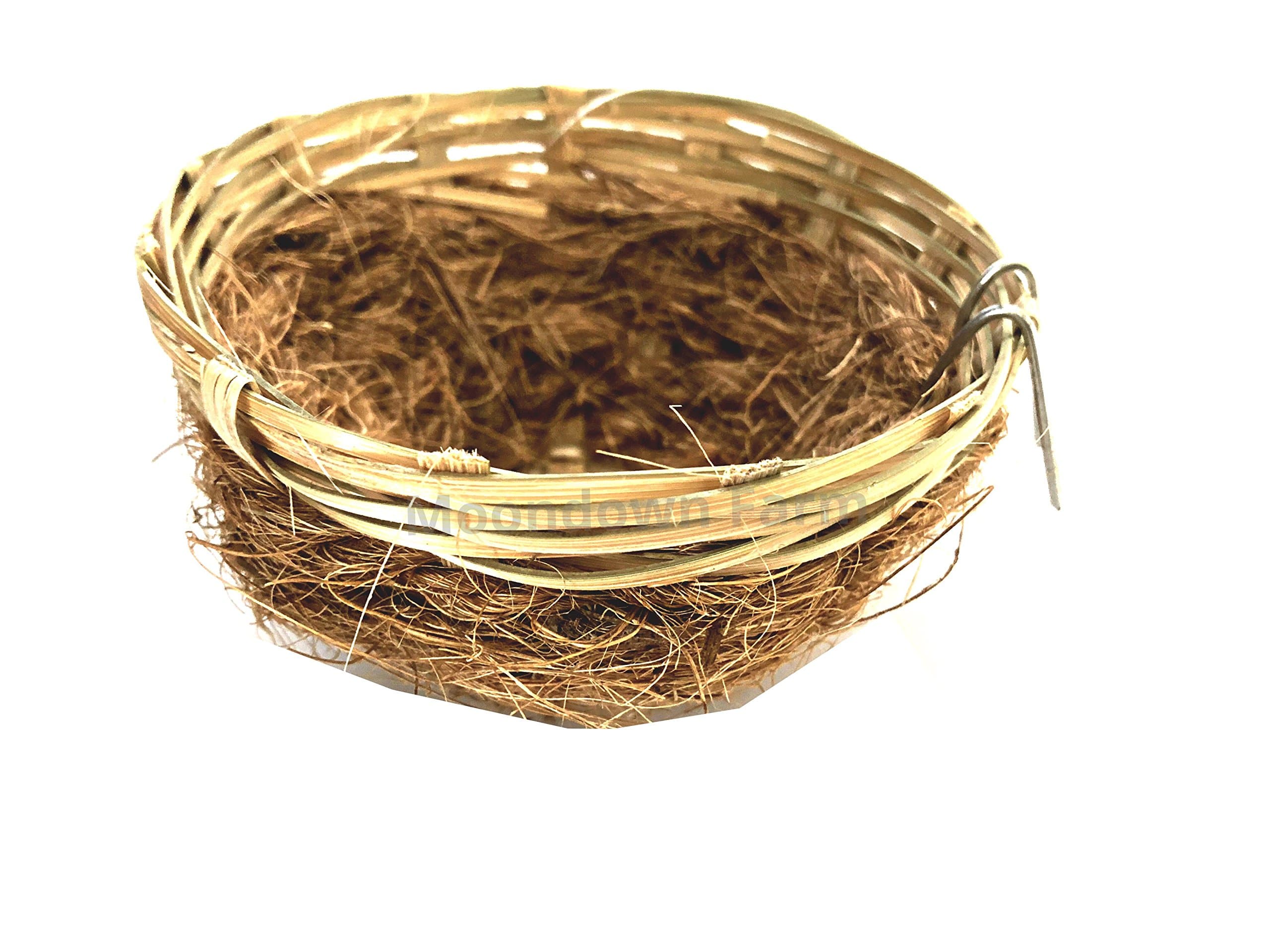 Canary Bird Nest Pans Coco and Wicker with Hooks 5 PACK