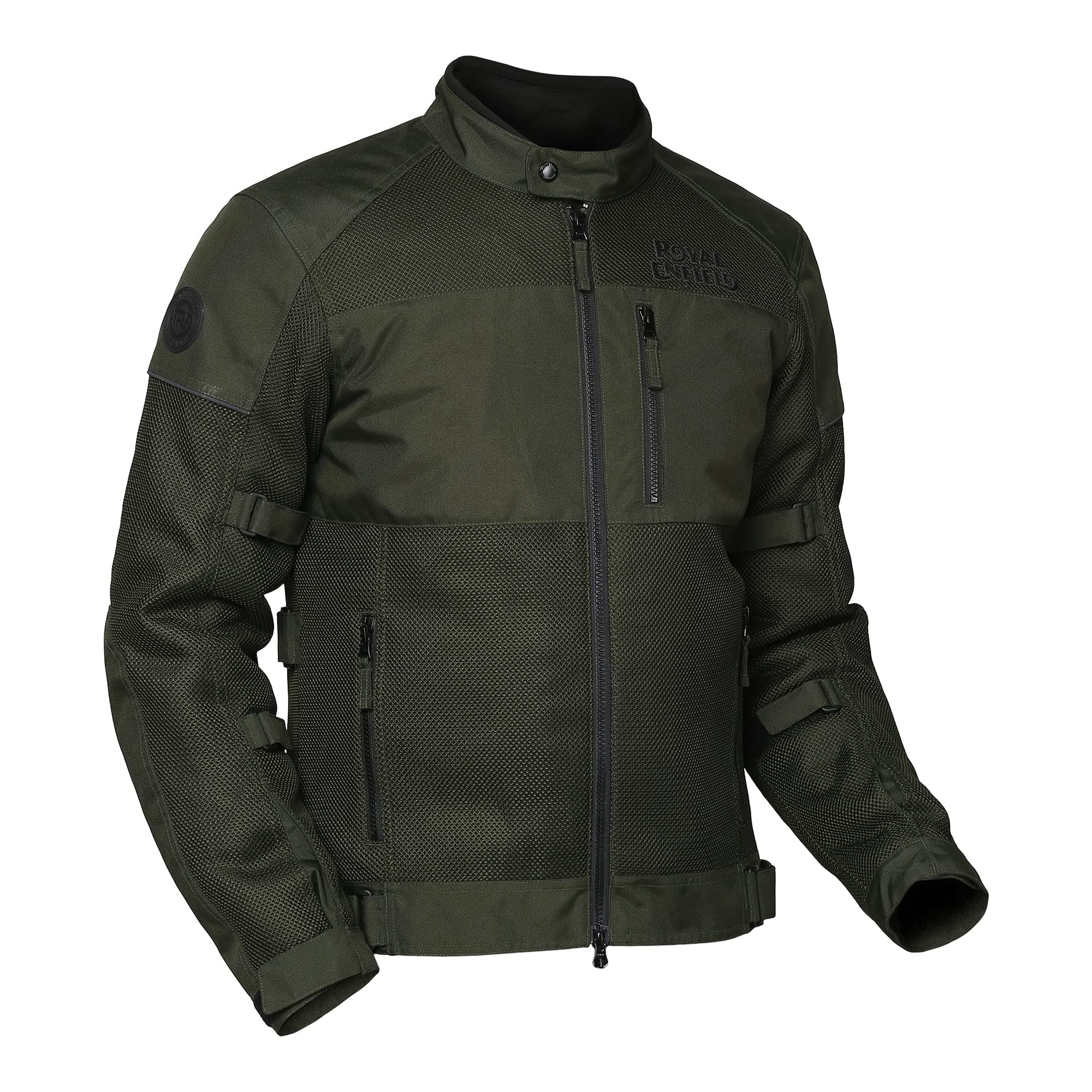 Windfarer Riding Jacket Olive(XL) 44 Cm Knox Flexiform Ce Level 1 Certified Protectors At Shoulders And Elbows / High Abrasion-Resistant mesh with high air permeability
