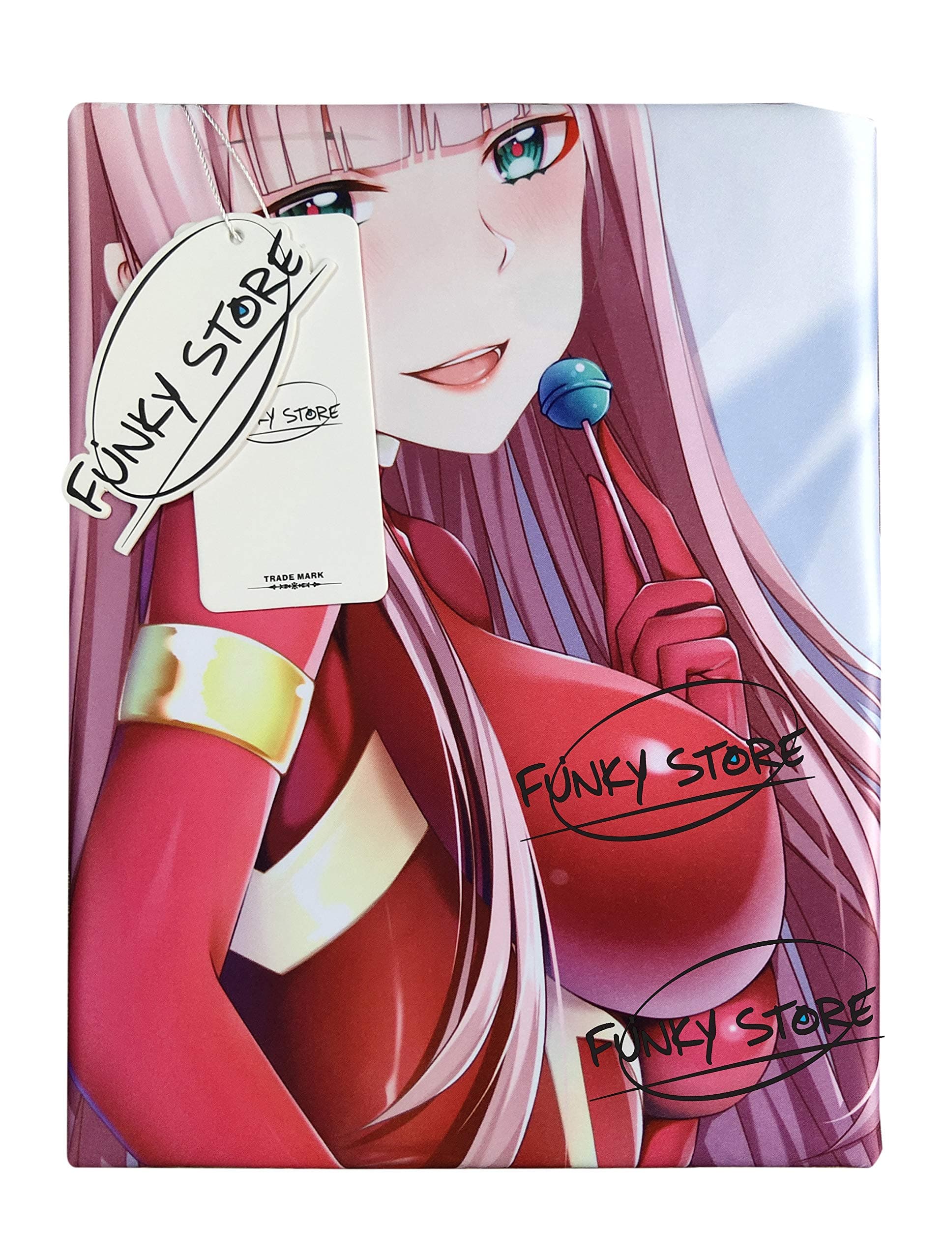Funky Store Zero Two Muse Dance Waifu Hugs Pillow Case Hug Pillow Cover Manga Cosplay Long Hugging Body Pillowcase 150cm x 50cm (59 inch x 19.6 inch) for Darling in The FRANXX