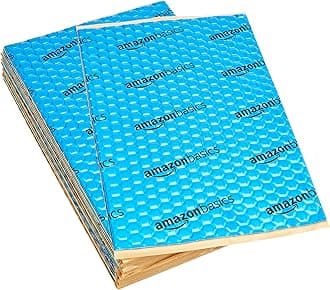 Amazon Basics Car Sound Deadening Mat, 9.8" x 15.7", 34-Piece, Heat and Noise Insulation, Vibration Dampening