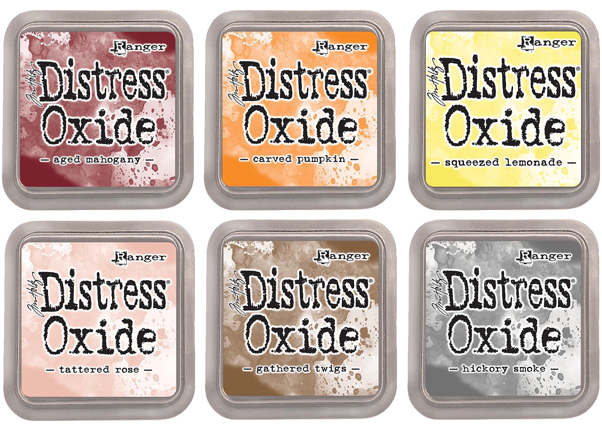 Tim Holtz Distress Oxide Ink Pad Bundle - 2018 Release - Warm and Neutral Tones - 6 Ink Pad Set