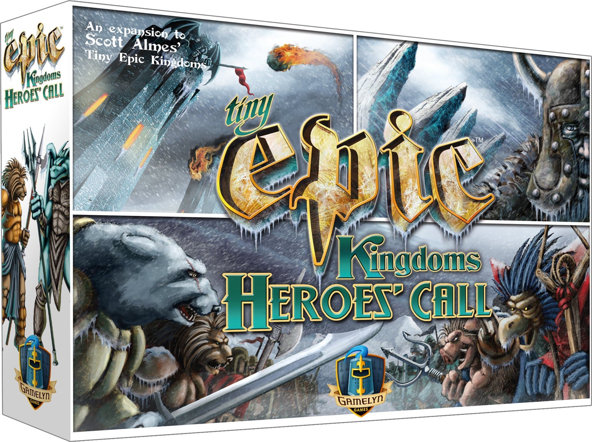 Gamelyn Games Tiny Epic Kingdoms Heroes Expansion Board Game: A Small Box 4X Fantasy Game of Heroes