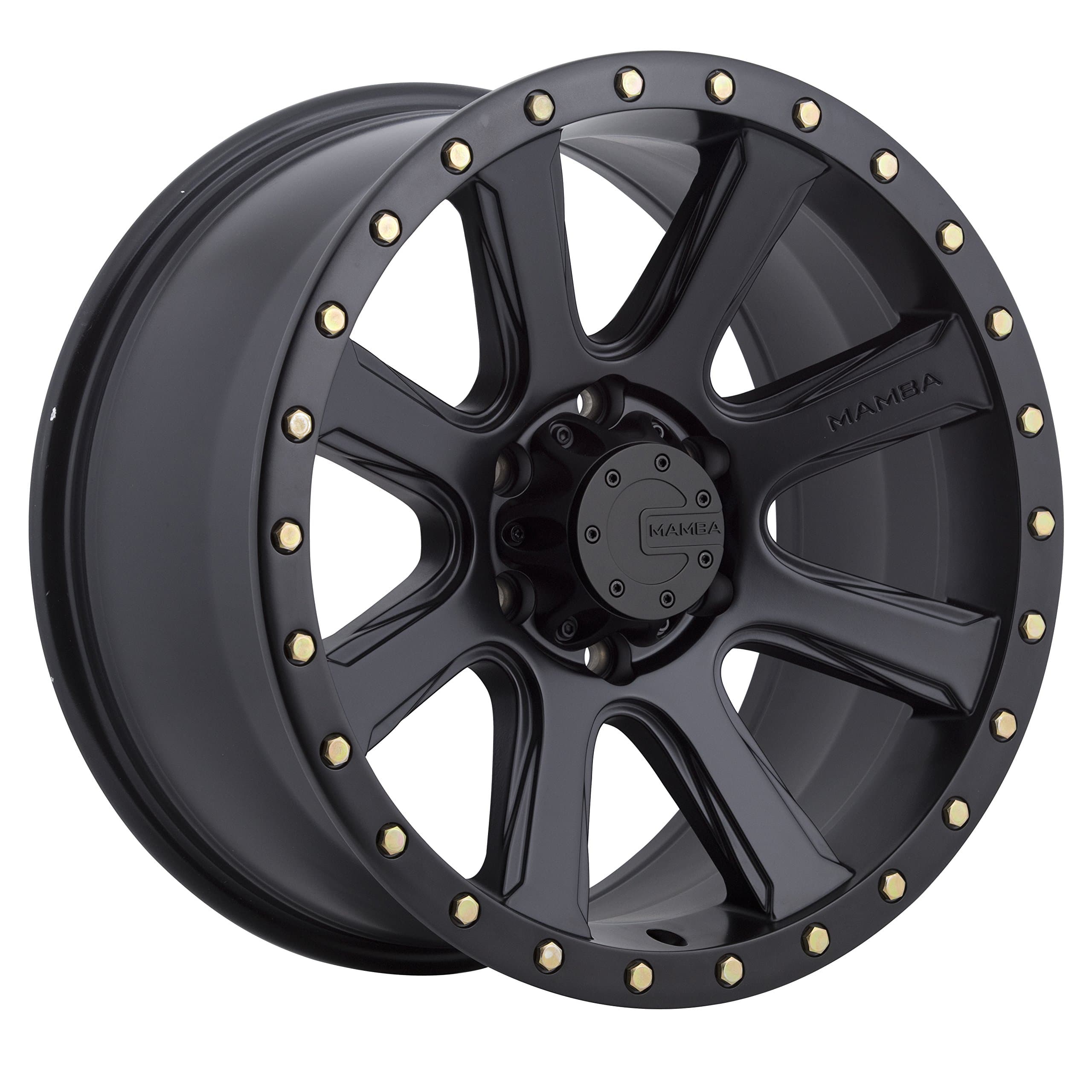 Mamba M16 Matte Black Wheel with Painted and tpms (17 x 9. inches /6 x 139 mm, 12 mm Offset)