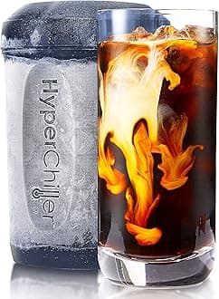 HC2BG# Patented Iced Coffee/Beverage Cooler, NEW, IMPROVED,STRONGER AND MORE DURABLE! Ready in One Minute, Reusable for Iced Tea, Wine, Spirits, Alcohol, Juice, 12.5 Oz, Cobalt