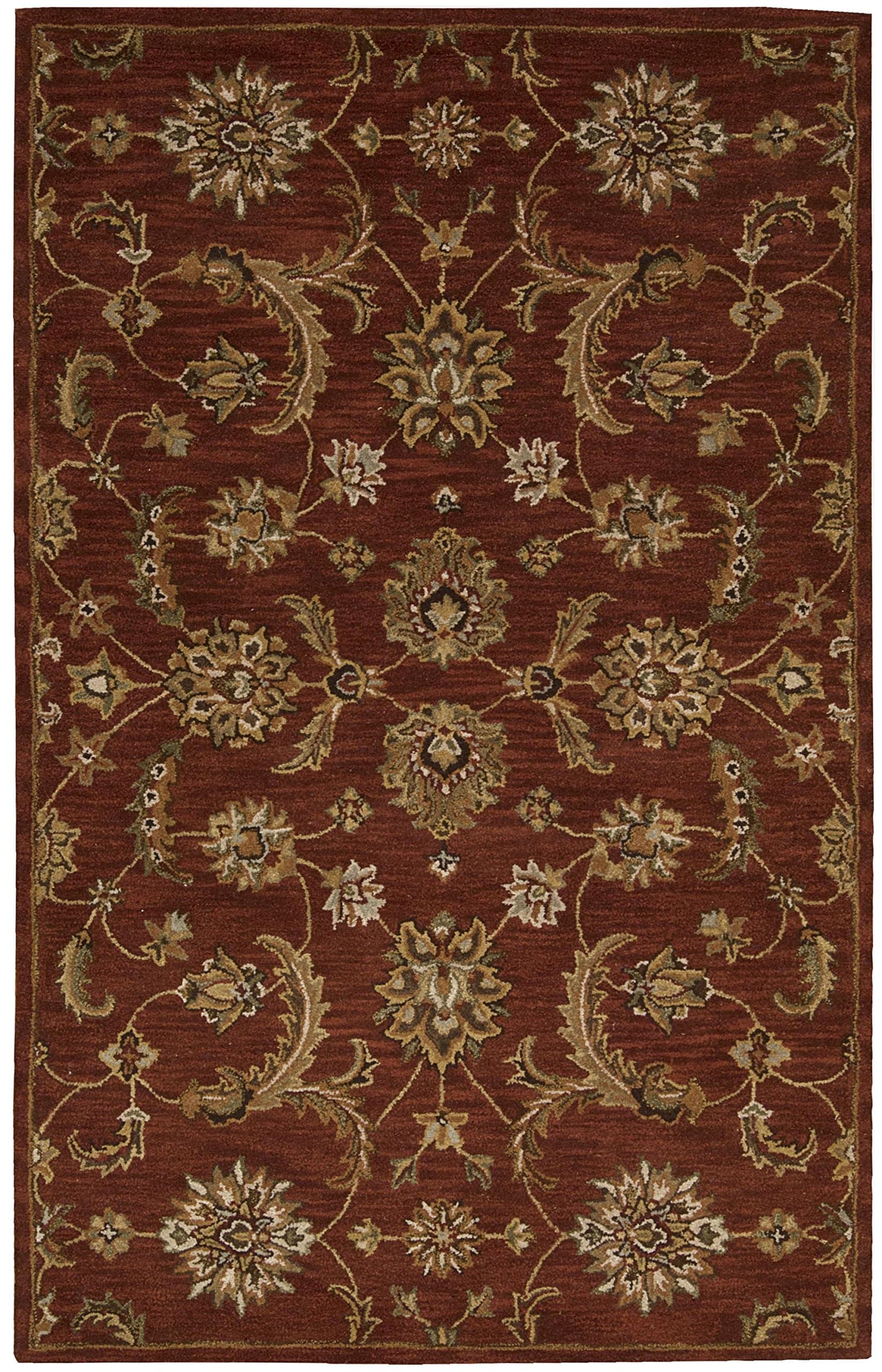 Rug Squared Worcester Transitional Area Rug , 5-Feet by 8-Feet, Brick
