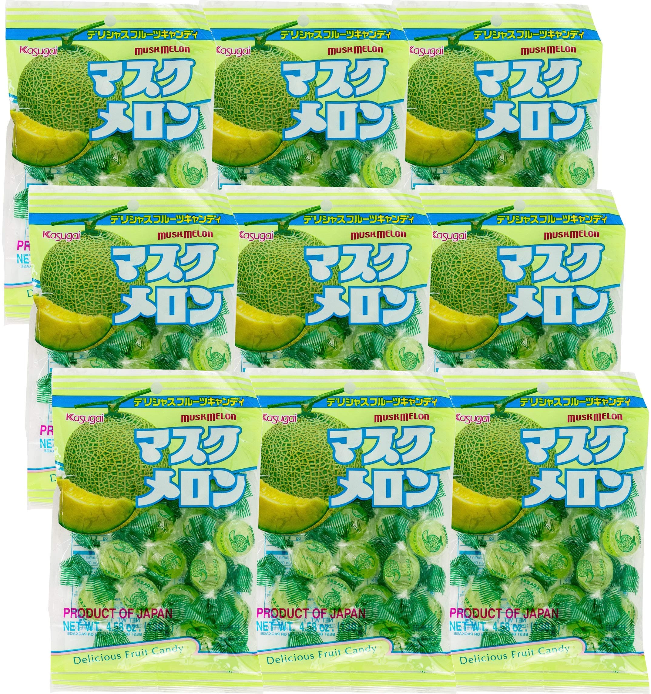 Kasugai Muskmelon Candy 4.62oz (9 Pack)