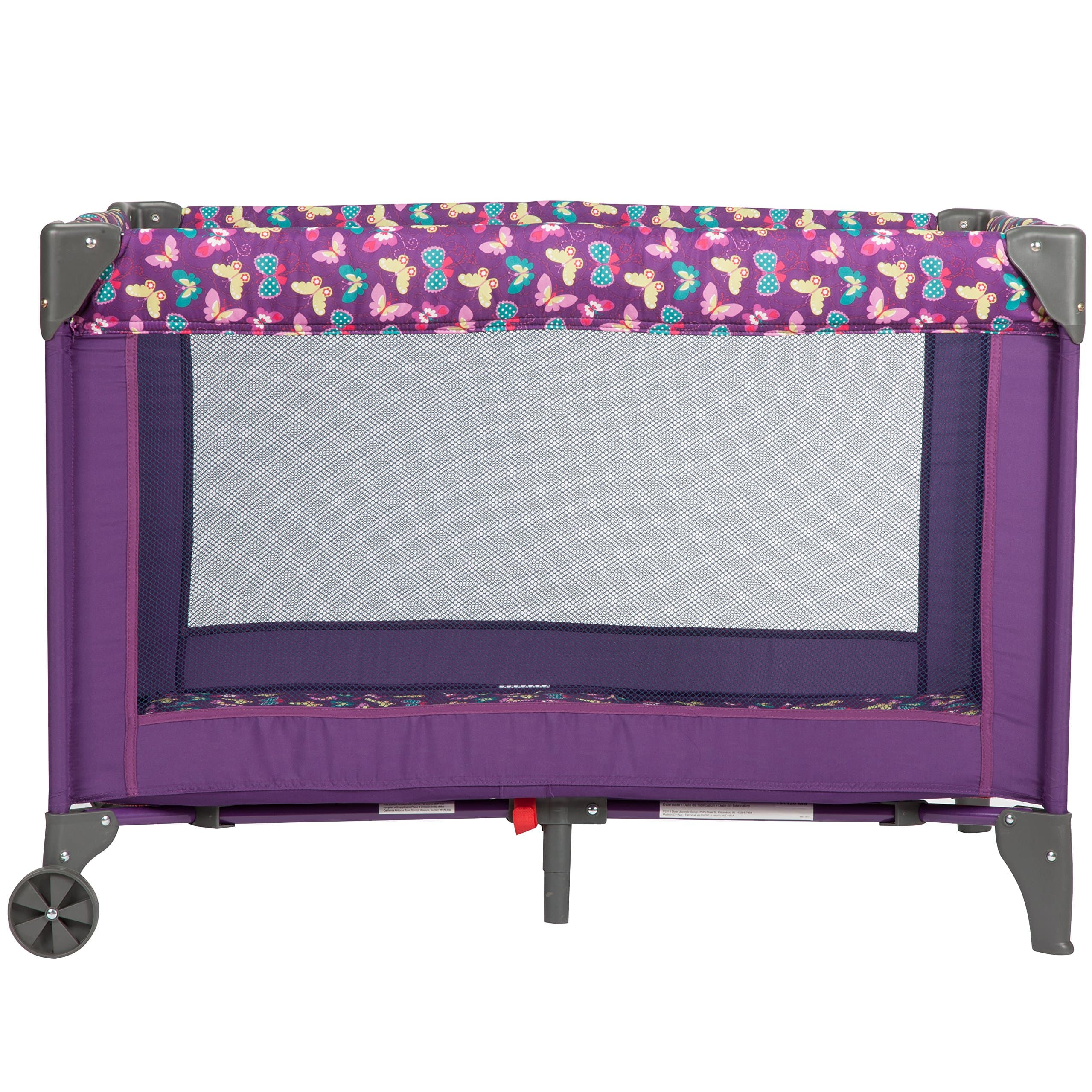 Funsport Compact Portable Playard, Lightweight, Easy Set up, Foldable Baby Playpen with Carry Bag, Butterfly Twirl