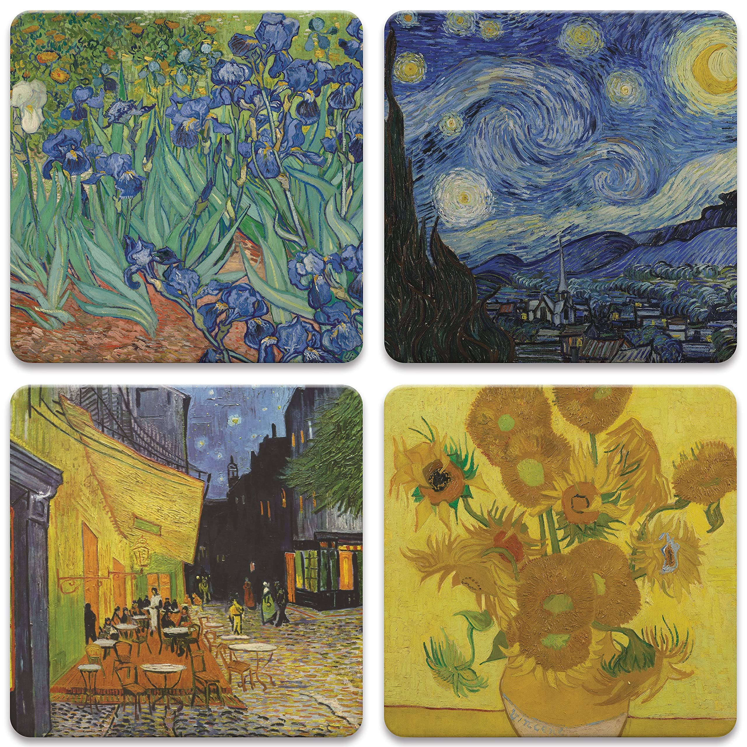 Classic Van Gogh Coasters, 4.25", Various