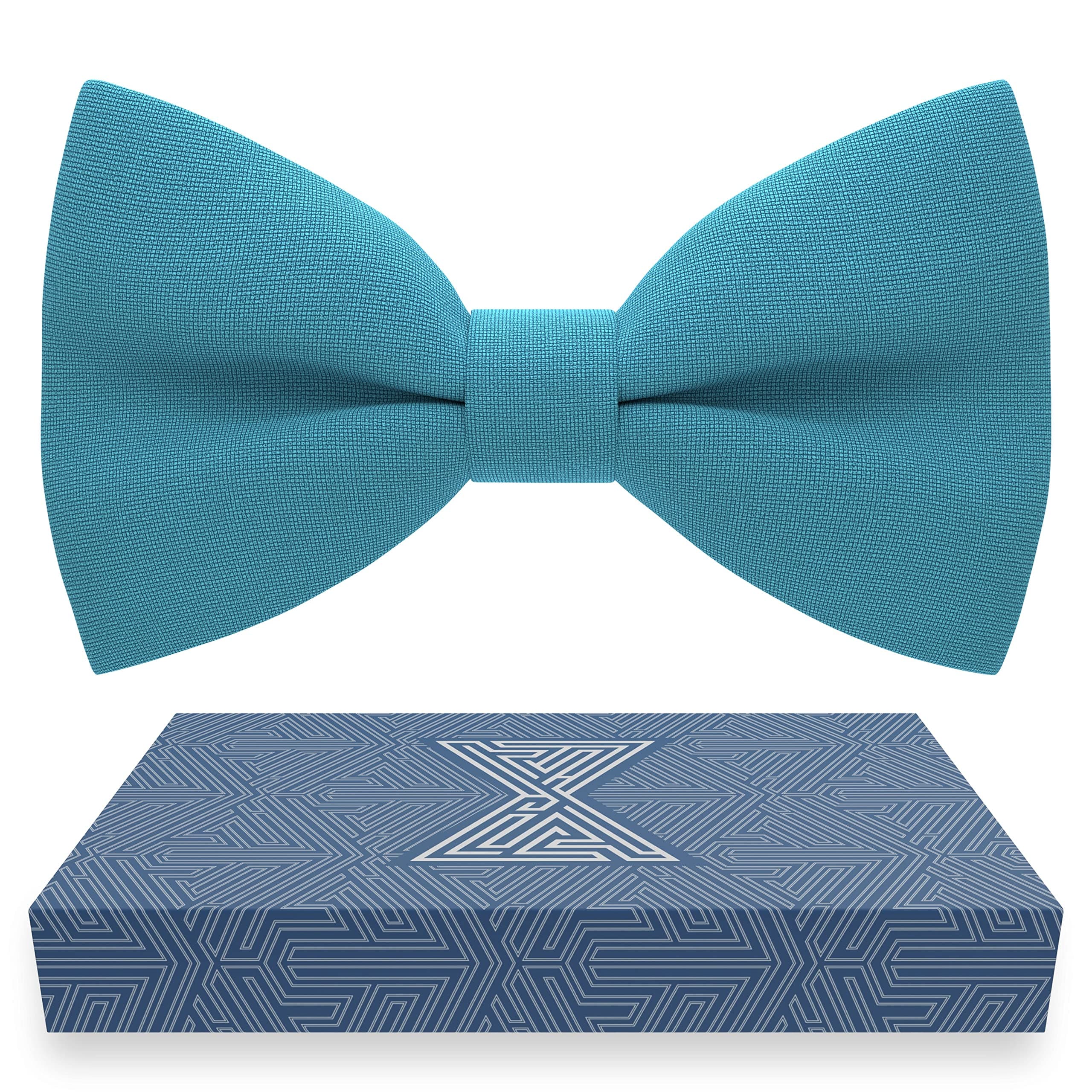 Bow Tie HouseClassic Pre-Tied Bow Tie Formal Solid Tuxedo, by Bow Tie House (Large, Avalon Teal)