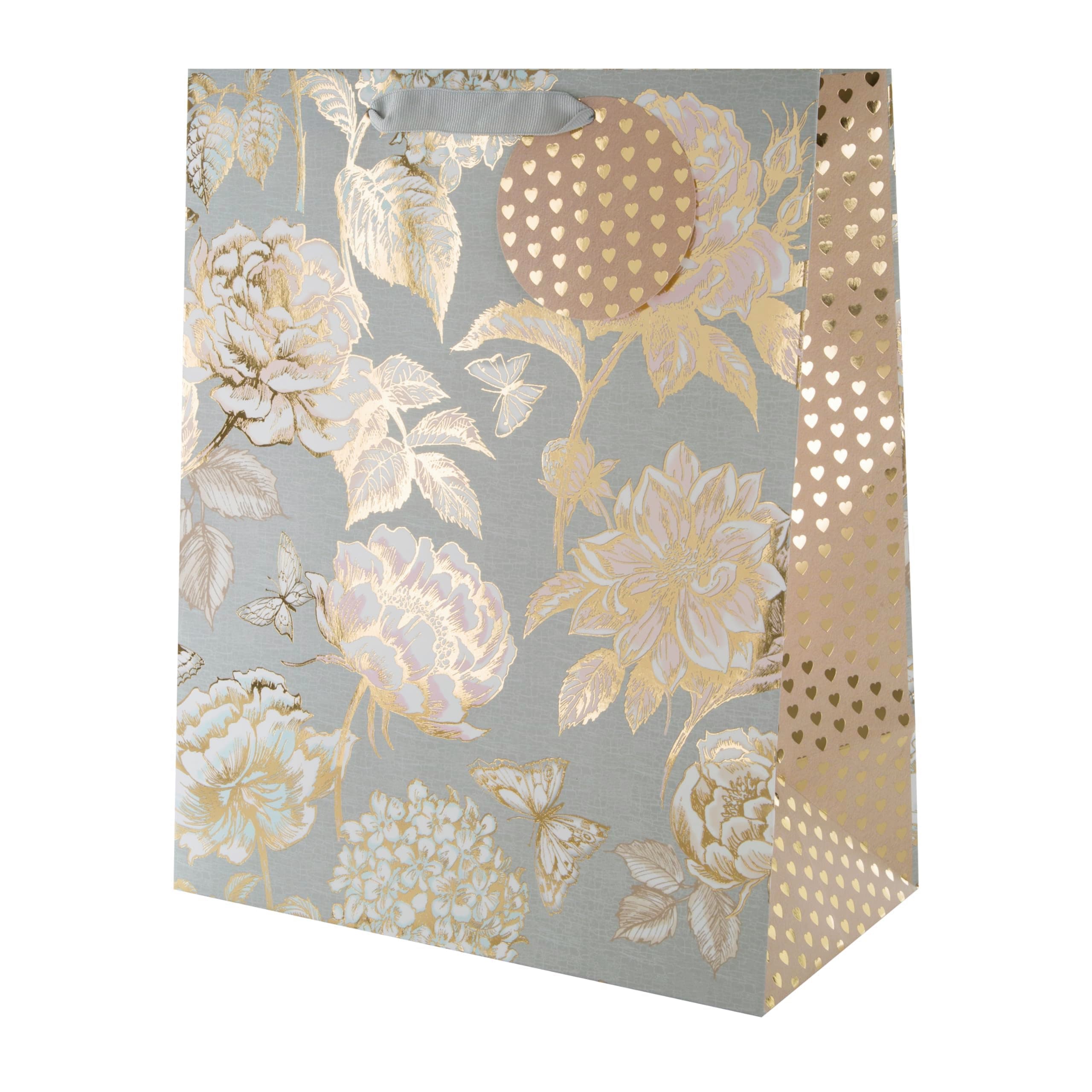 Hallmark Large Gift Bag - Foiled Floral Design