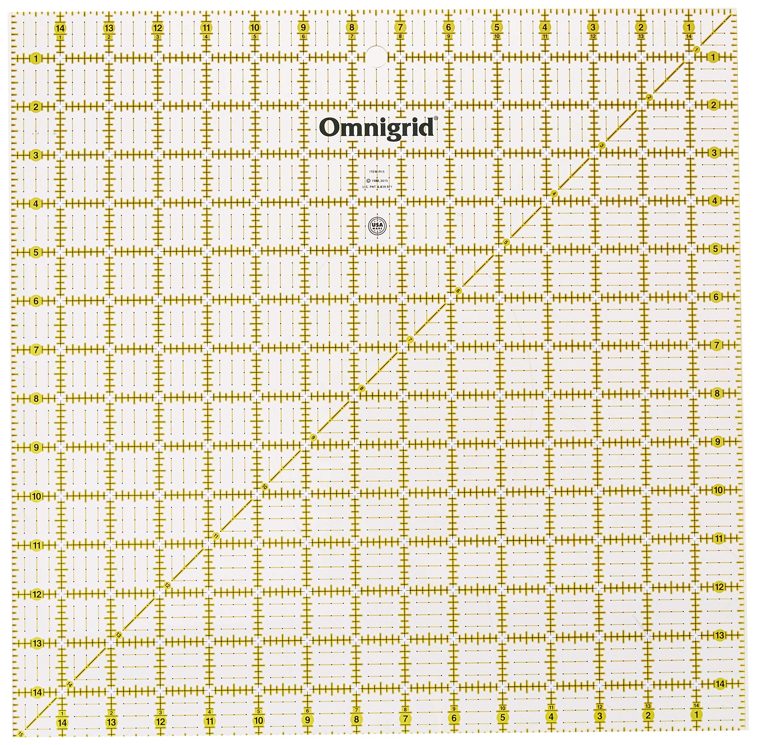 15" x 15" Square Quilting and Sewing Ruler