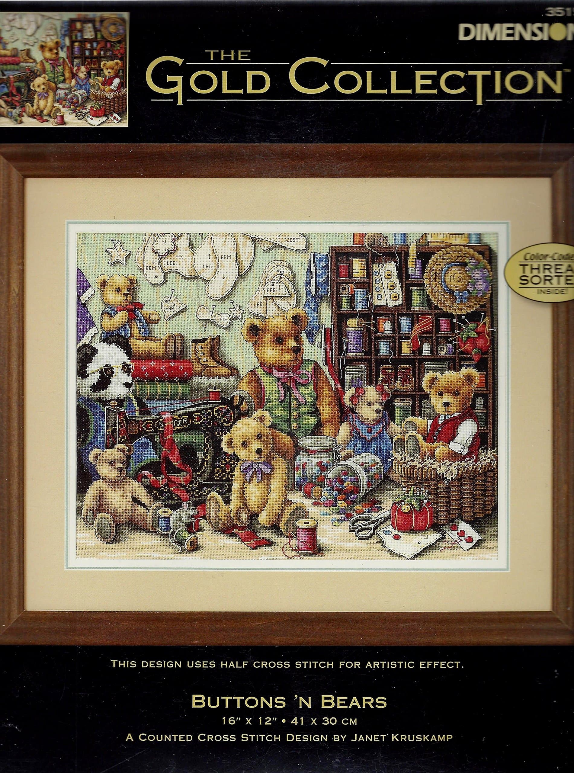 Dimensions Needlecrafts Counted Cross Stitch, Buttons 'n Bears