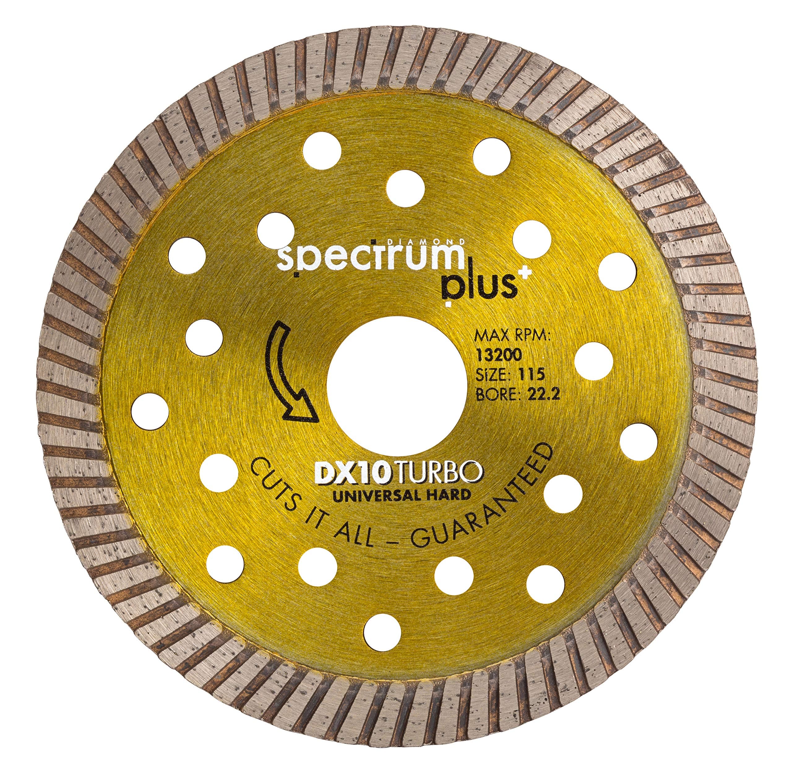 OX ToolsDX10-105/16 Universal/Hard Spectrum Plus Diamond Blade, Multi-Colour, 105/16 mm