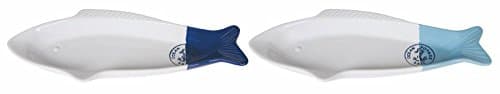 Ceramic Fish Shaped Serving Bowls, Set of 2
