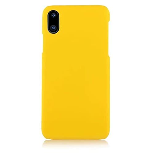 HashTag Design Ultra Slim Matte Plastic Hard Back Case Cover for Apple iPhone X in Yellow