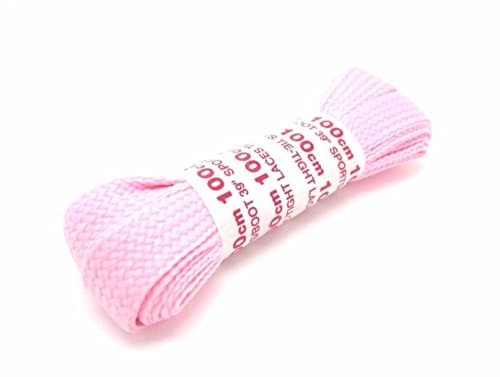 100cm Chunky Neon Flat Shoe/Boot/Trainer Laces British Made (Baby Pink)