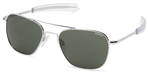 Randolph Engineering Aviator Bright Chome Bayonet 58mm Grey Sunglasses