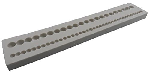 Plain Beads 6mm and 10mm Rows Silicone Cake Decorating Mould by Alphabet Moulds