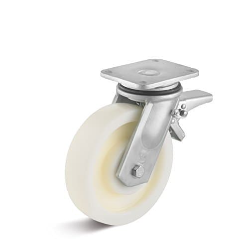 Heavy duty caster with Double stop and Polyamide wheel 250 mm Carrying capacity 1700kg