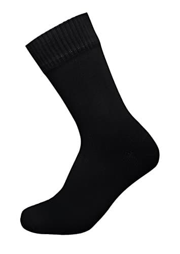 MULTI-USE 100% Waterproof Socks, Highly Breathable, Mid-Calf Length (S/M (UK 5-8, Euro 38-42), 1 Pair, Black)