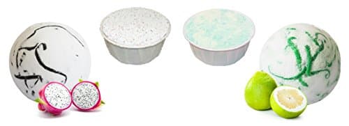 Paradise bathtime Wisdom Pack .Dragon fruit Bath Bomb, Pomelo Bath Bomb, Cup Cake Sensual Healing & Cup Cake Foam Alone