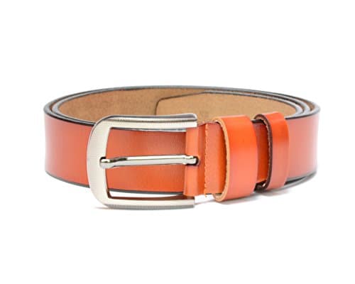 Men's Leather Belt 1.4" Width All Sizes CHOIHOOB(Light Tan,42"/120cm)