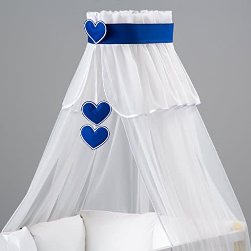 3 element set : Lovely Canopy/Mosquito Net for Baby Cot Bed Crib + hanging Decorations + Holder / Designed by Dreamzzz handmade