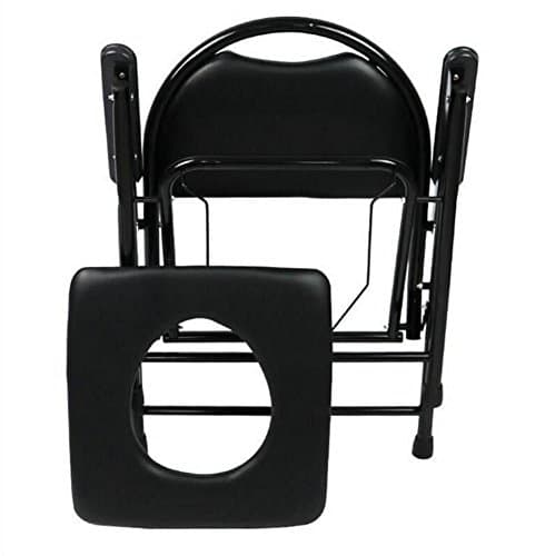 NEEDED Y Folding Lightweight Commode with 5 Litre Pan Stacking Fixed Height Steel Commode