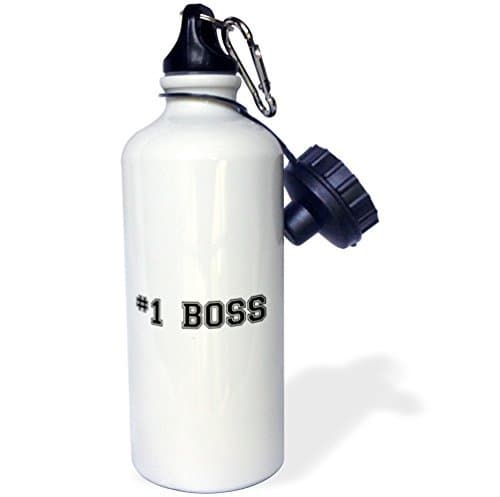1 Boss Number One Best Greatest Boss Work And Office Gifts Fun Flattering Gifts Black Sports Water Bottle Stainless Steel Water Bottle for Women Men Kids 400ml
