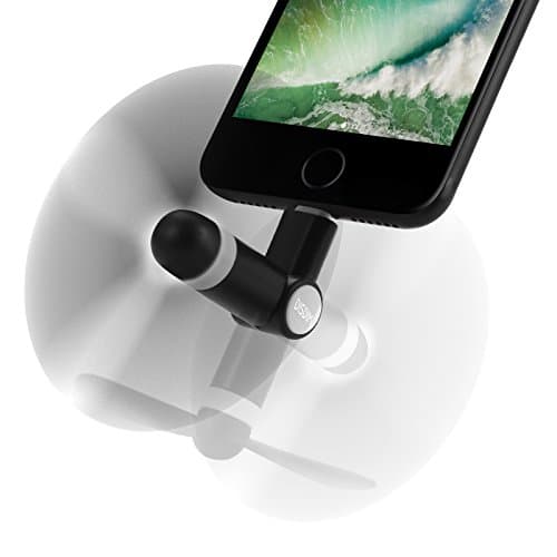 Summer Cooling Gadget - iPhone Mini Fan, DISDIM 8 Pin Lightning iPhone Fan with 180 Degrees Rotating Suitable for Hot Weather - iPhone 7 / 7 Plus / iPhone 6 / 6s and iPad Pro Air (Black)