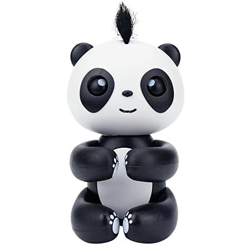 Finger Panda Cute Electronic Smart Interactiv Pet Interactive Toy for Kids and Adults, Best Xmas Gift by Pauline (Black)
