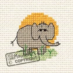 Mouseloft Mini Cross Stitch Kit - Elephant, At the Zoo Collection