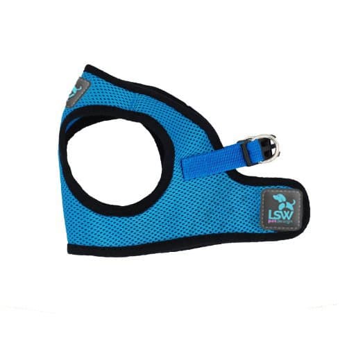 LSW Pet Design No Pull Small Dog Pet Harness Breathable Step In Mesh Harness Blue Medium