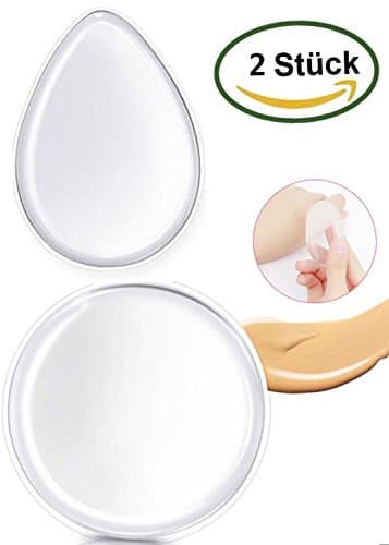 2 Pieces Silicone Sponge for Make Up Sponge – Blending Brush Applicator, Round and Tear Drop