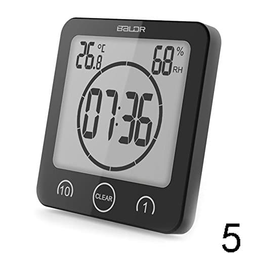VingDy BALDR Bathroom Clock LCD Waterproof Shower